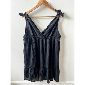 Aerie black beach dress/swim cover up women's size small